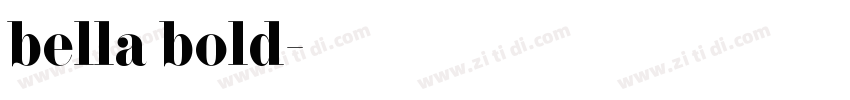 bella bold字体转换 bella bold字体转换